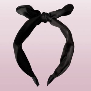Black Bow/Ribbon Headband - Retro Style
